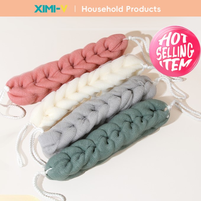 ليفة استحمام طويلة لون موحد