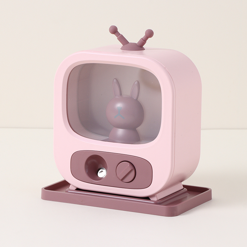 مرطب هواء على شكل تلفزيون الأرنب اللطيف (وردي)