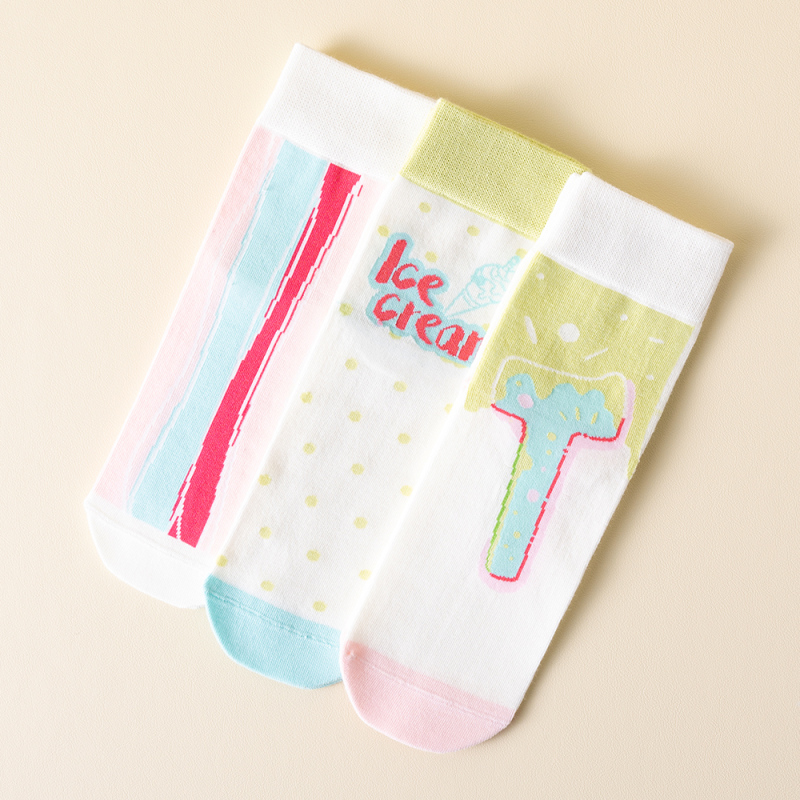 جورب زوجين بطبعة مثلجات الصيف (قطعة واحدة)