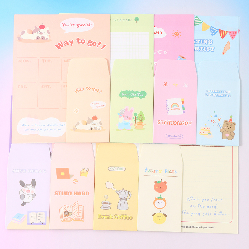 طقم ورق ومغلف وقت الاسترخاء