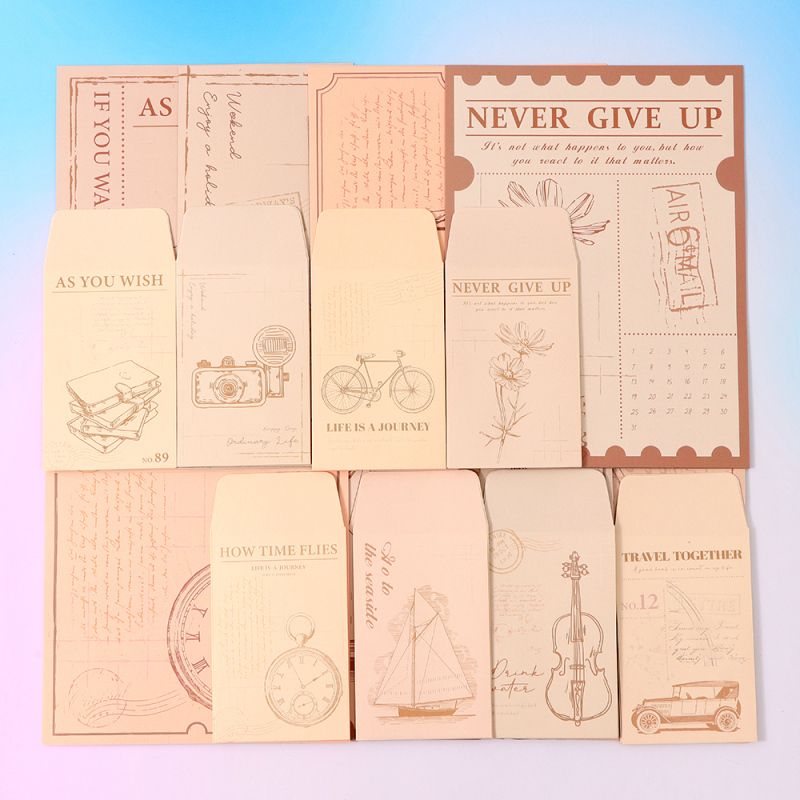 طقم ورق ومغلف رحلة إلى الذكريات