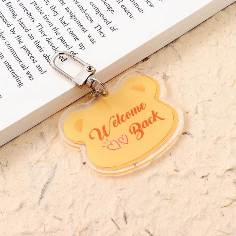 سلسلة مفاتيح أكريليك بسكويت الدب سلسلة الحلويات