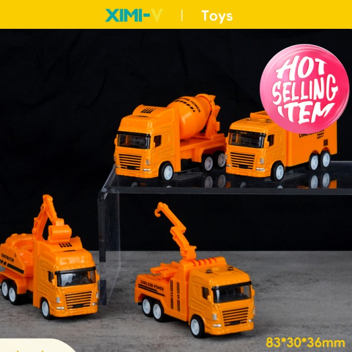 شاحنة هندسية تعمل بالسبيكة لون أصفر