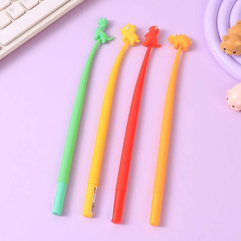 قلم جل يهتز على شكل ديناصور الجوراسي أسود 0.5 مم