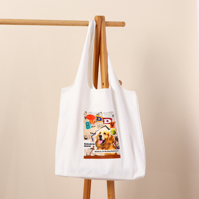 حقيبة كانفاس على شكل صدرية (كلب صغير)