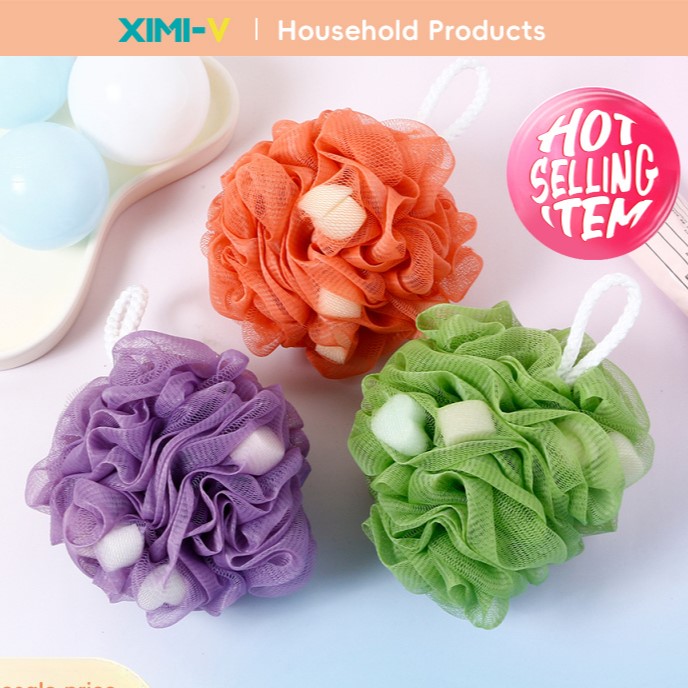 كرة إسفنجية للاستحمام على شكل قلب