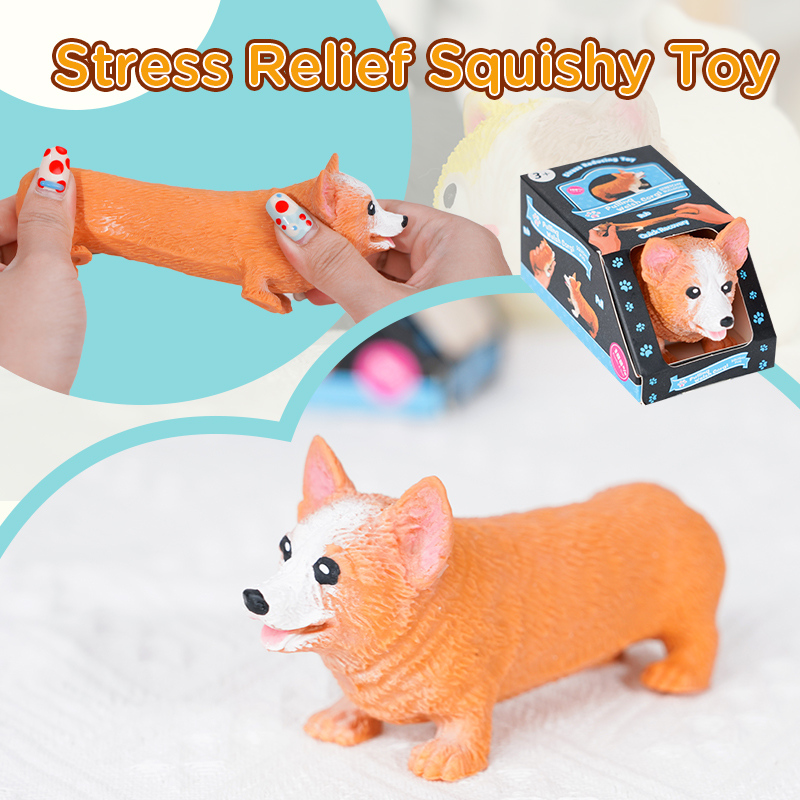 لعبة تخفيف التوتر على شكل كورجي (أصفر)