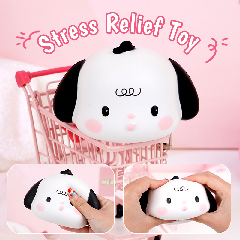 لعبة تخفيف التوتر على شكل جرو لطيف PU (أسود)