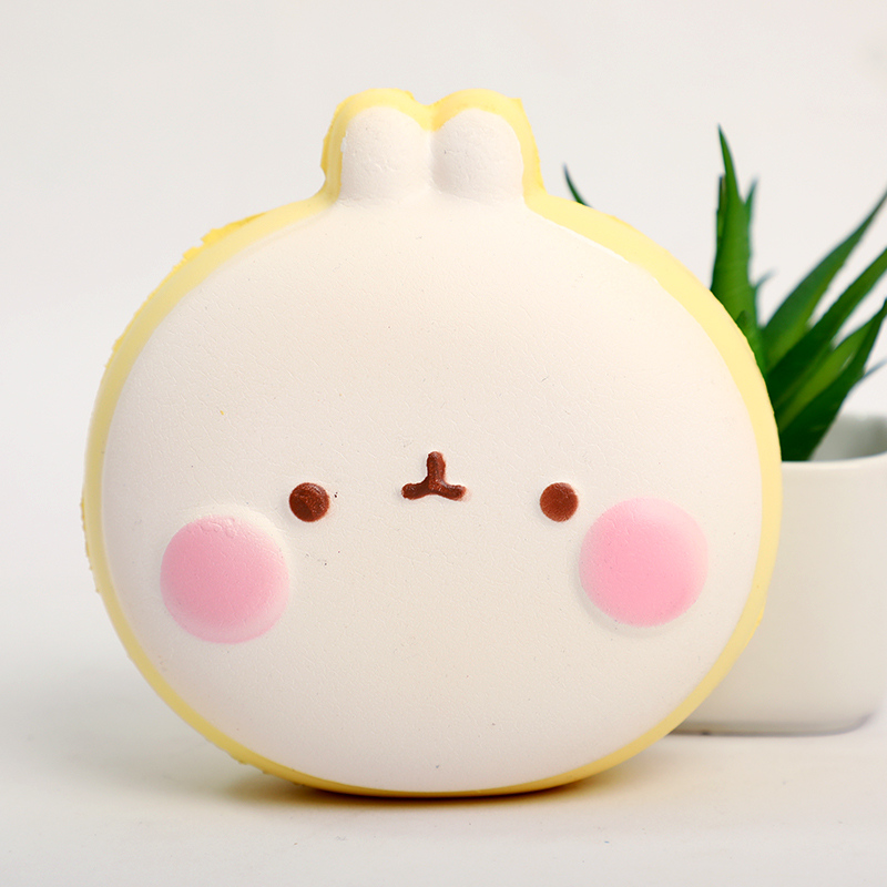 لعبة تخفيف التوتر بشكل أرنب لطيف PU (أصفر)