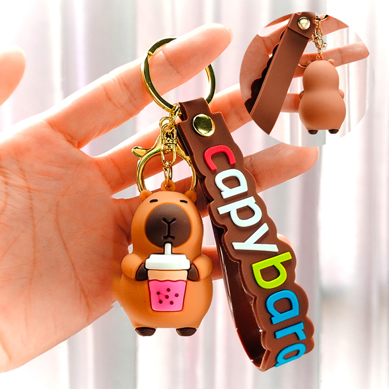 سلسلة مفاتيح حليب الشاي سلسلة الكابيبارا