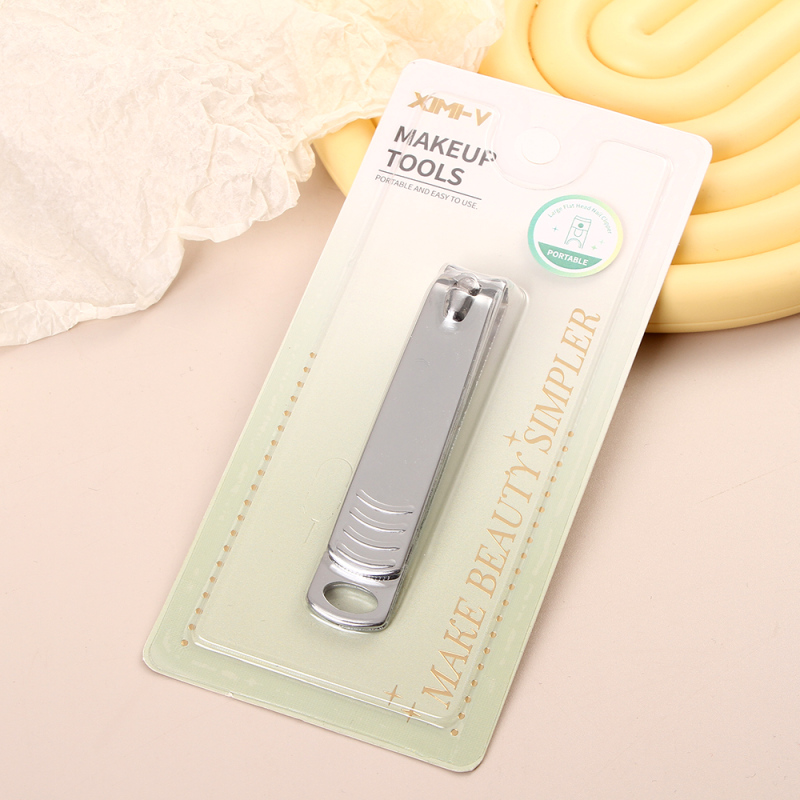 مقص أظافر كبير مسطح الرأس سلسلة اللون الطبيعي