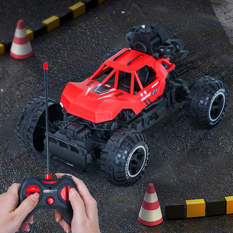سيارة سباق طرق وعرة برذاذ بتحكم عن بعد لون أحمر