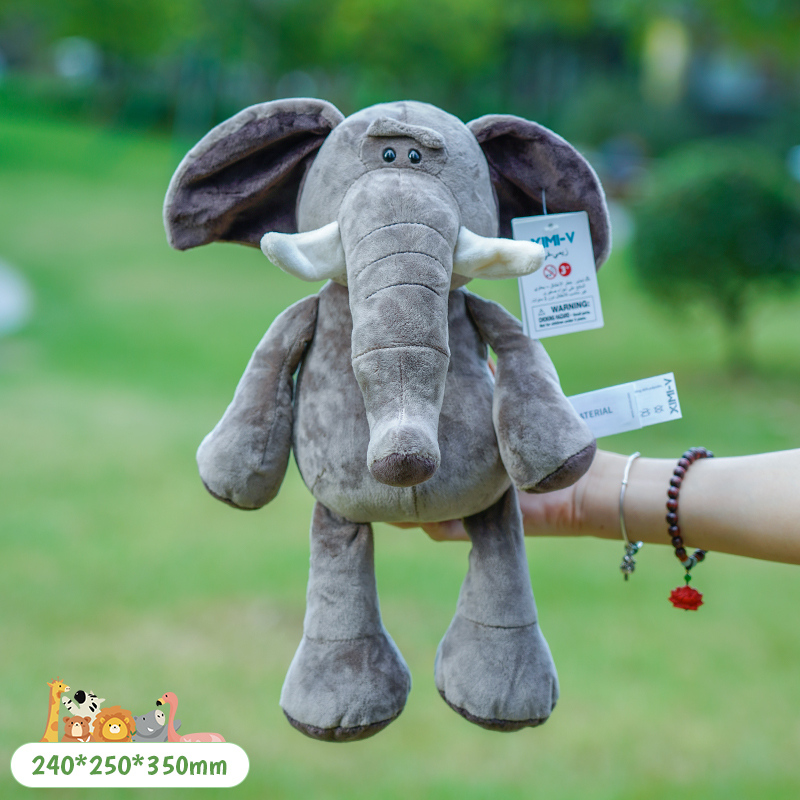 دمية محشوة على شكل فيل من سلسلة الغابة (متوسطة)