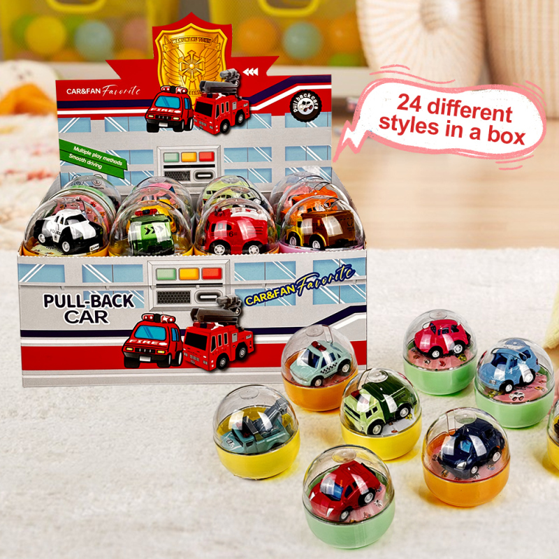 بيضة عيد مليئة بسيارة سبيكة تعمل بالسحب