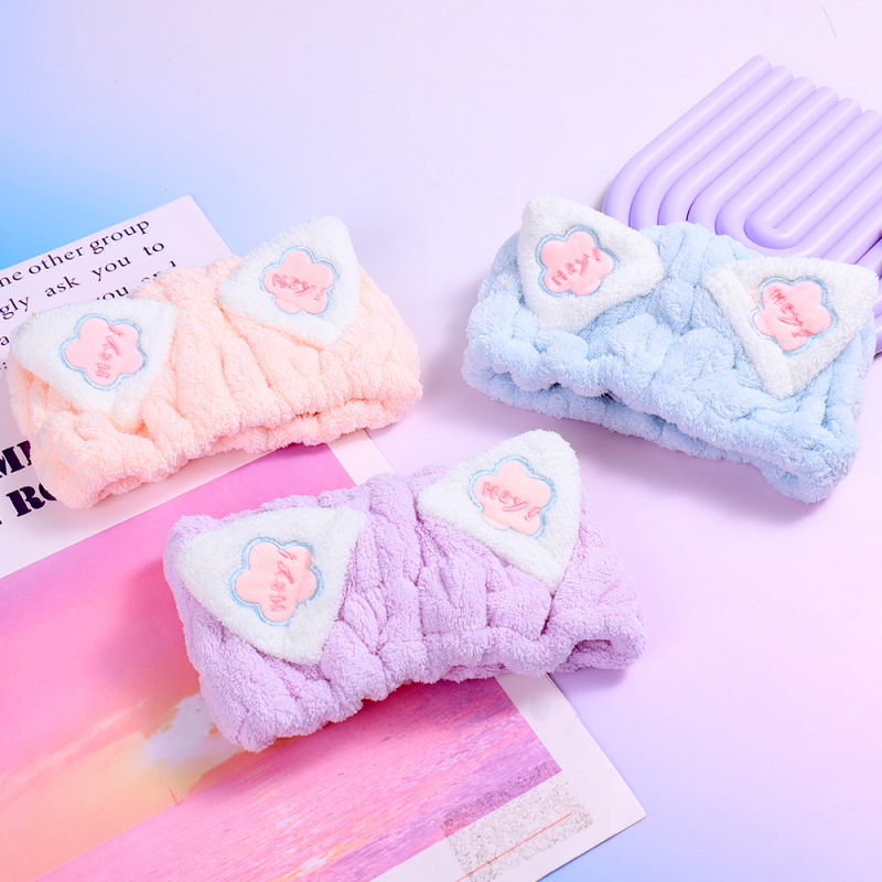 رباط تجفيف الشعر على شكل قطة الزهور