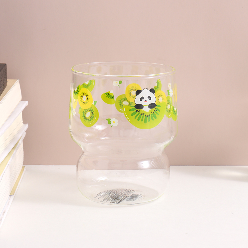 كوب زجاجي سلسلة الفواكه الطازجة (أخضر)