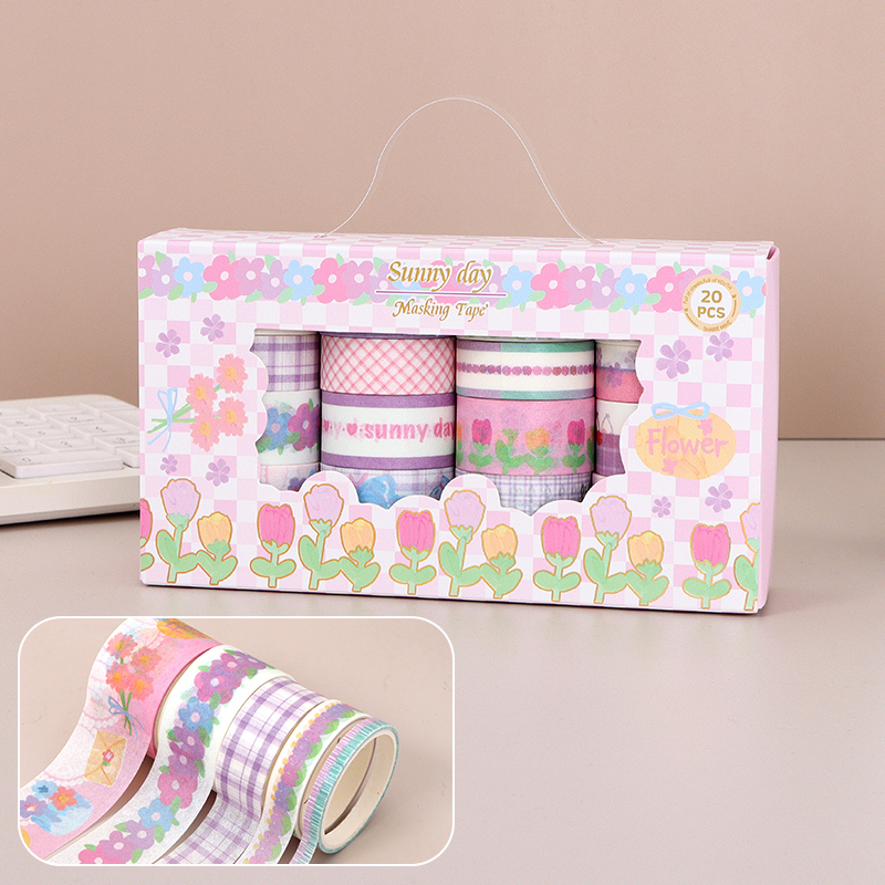 شريط واشي سلسلة الزهور الرومانسية - زهور ونباتات