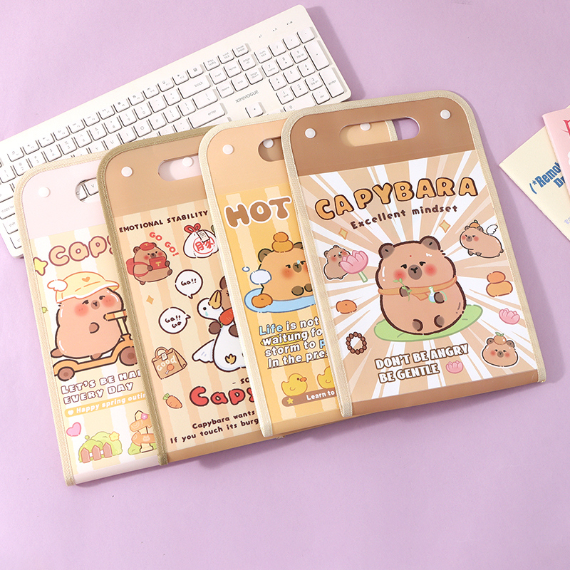 مجلد ملفات سلسلة الكابيبارا اللطيفة مع 13 جيب