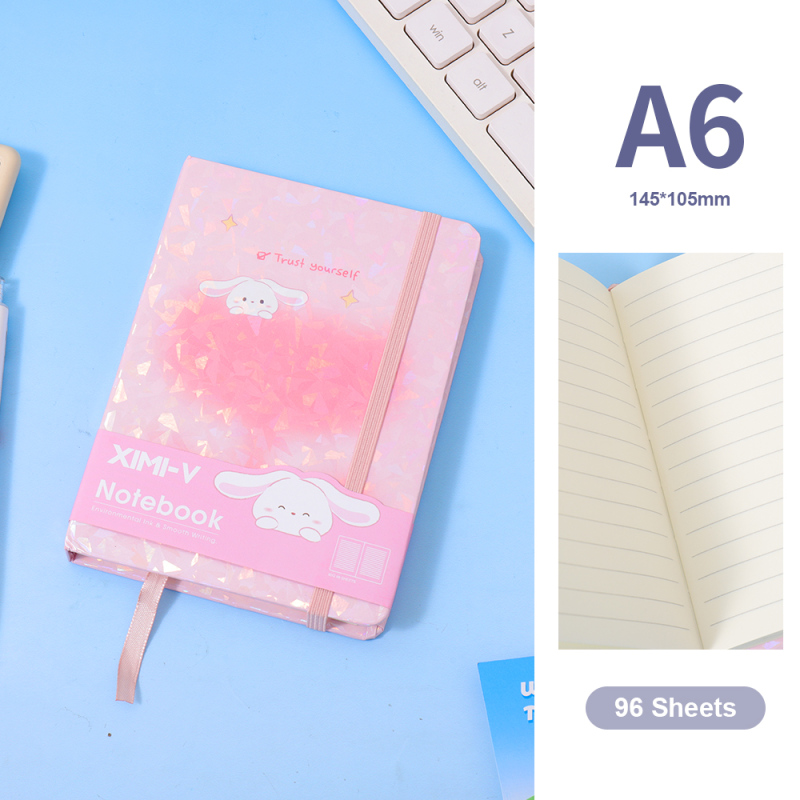 دفتر ملاحظات مقوى مبطن سلسلة الزهرة الرومانسية A6 عدد 96 ورقة (نانا وقلب)