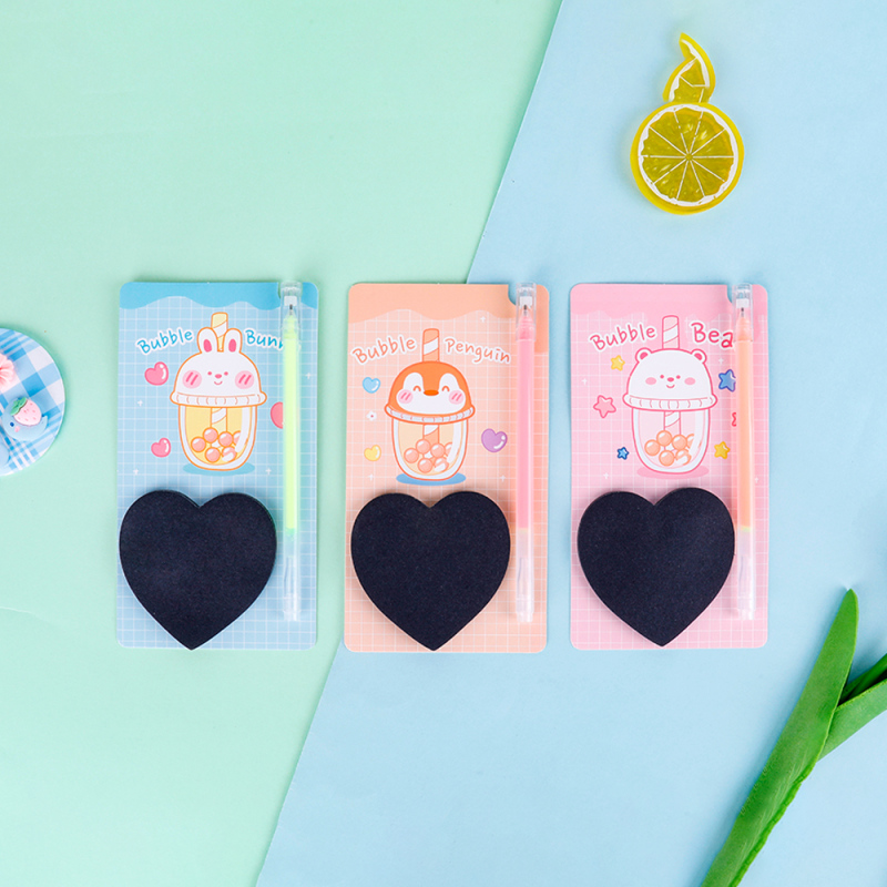 طقم هايلايتر 0.5 مم مع 50 ورقة ملاحظات لاصقة