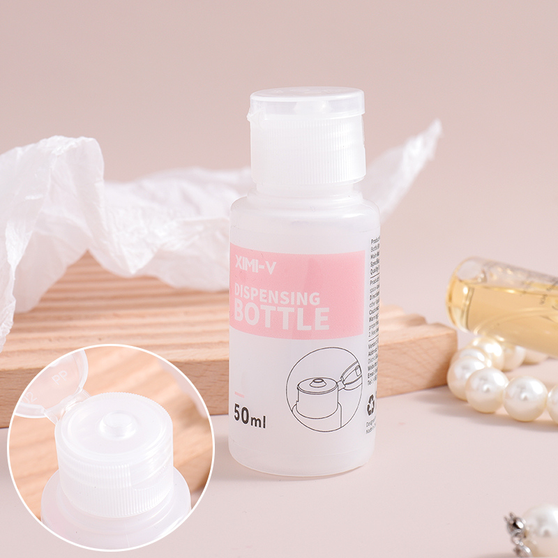 زجاجة توزيع قابلة للبرغي سلسلة السفر 50مل (أبيض)