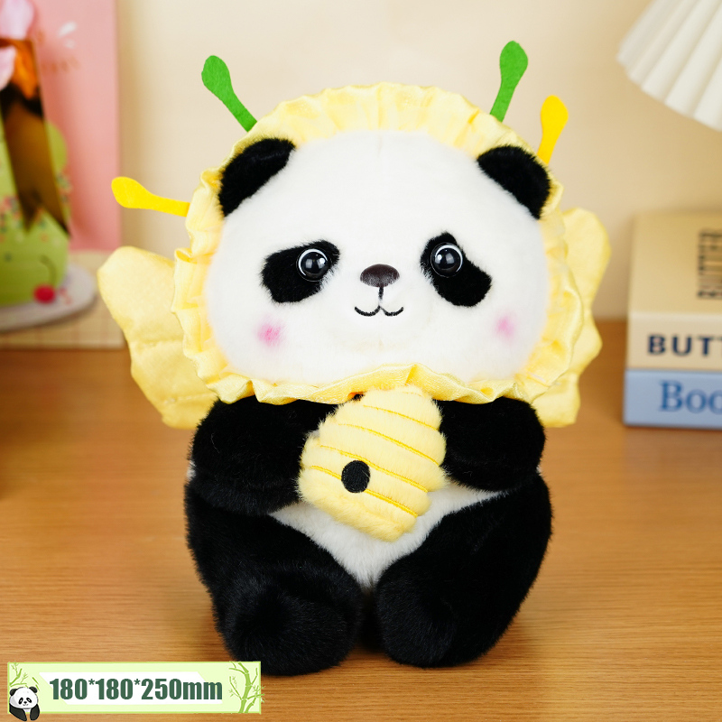 دمية باندا زهرة النحل لون بوبو