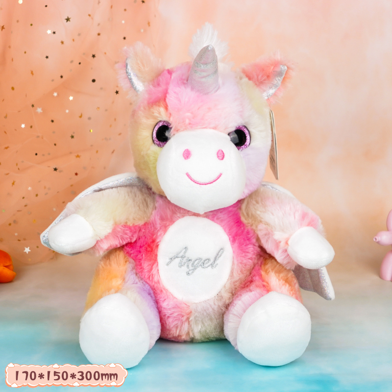 دمية مهر جالسة ملونة (متوسطة) (وردي)