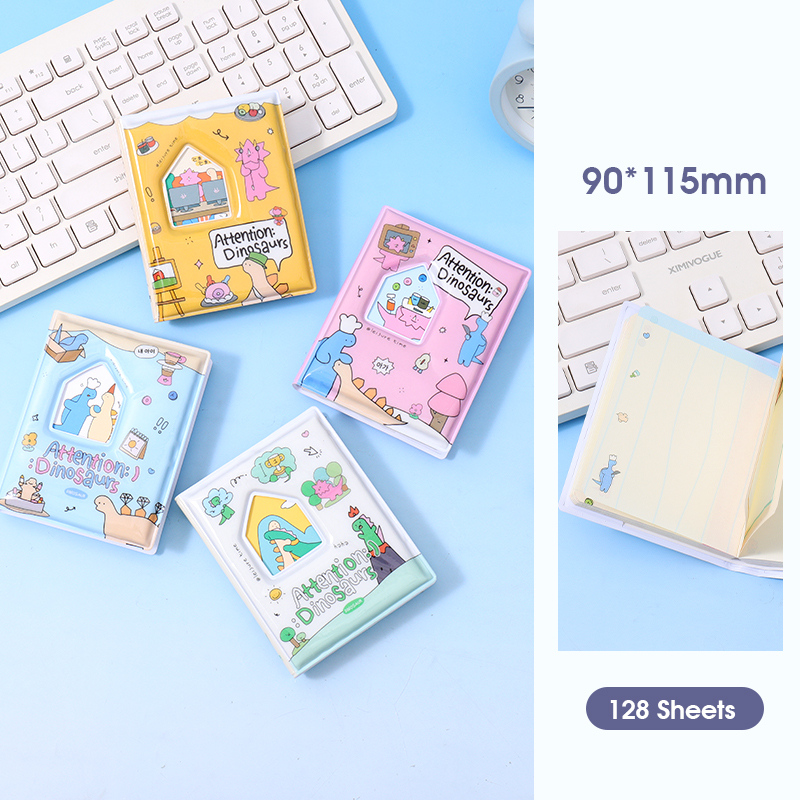 دفتر قصاصات صفحات ملونة سلسلة ديناصور اللعب التخيلي 128 ورقة