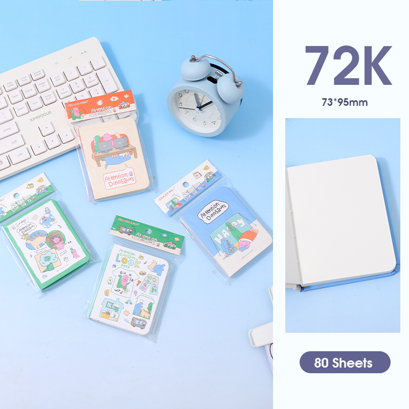 دفتر قصاصات صفحات فارغة سلسلة ديناصور اللعب التخيلي 72K عدد 80 ورقة