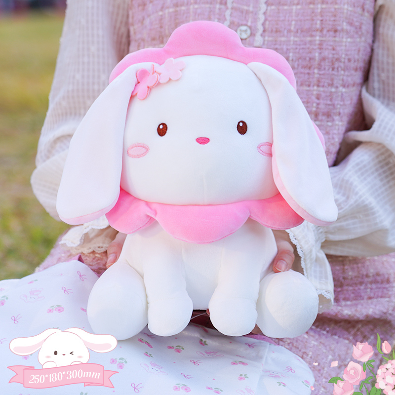 دمية محشوة بتاج زهري من سلسلة الزهور الرومانسية (متوسطة) (نانا)