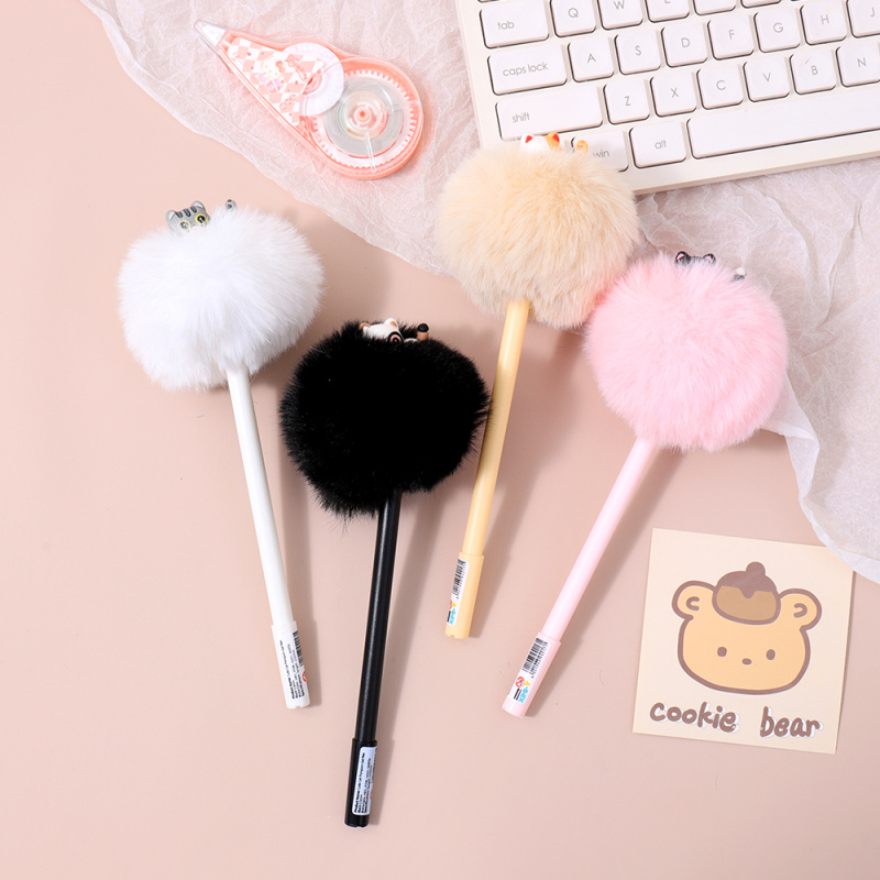 قلم جل بوم بوم قطة لطيفة أسود 0.5 مم