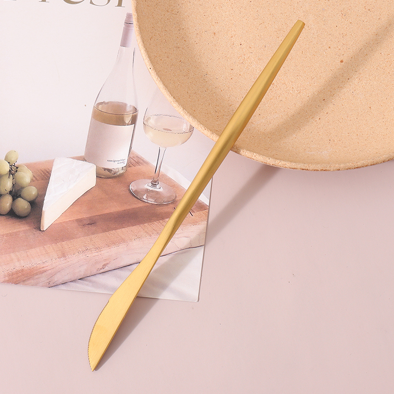 سكين طاولة سلسلة البرتغال ستانلس ستيل (ذهبي)