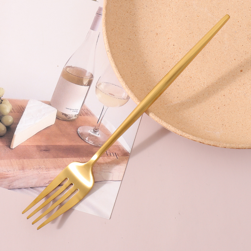 شوكة طاولة سلسلة البرتغال ستانلس ستيل (ذهبي)