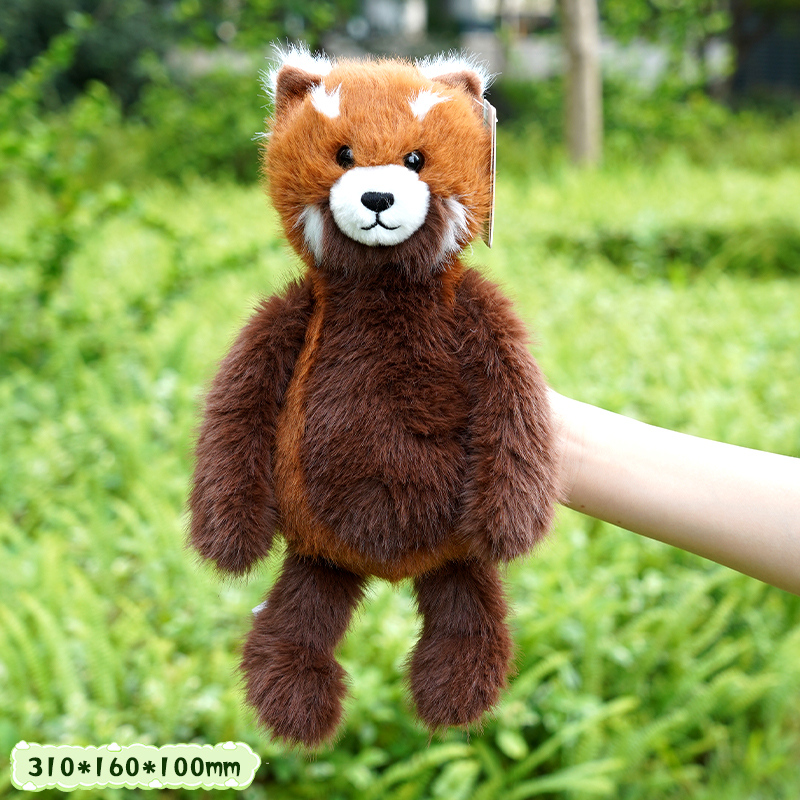 دمية باندا أحمر جالس ناعم حجم صغير ٣١ سم