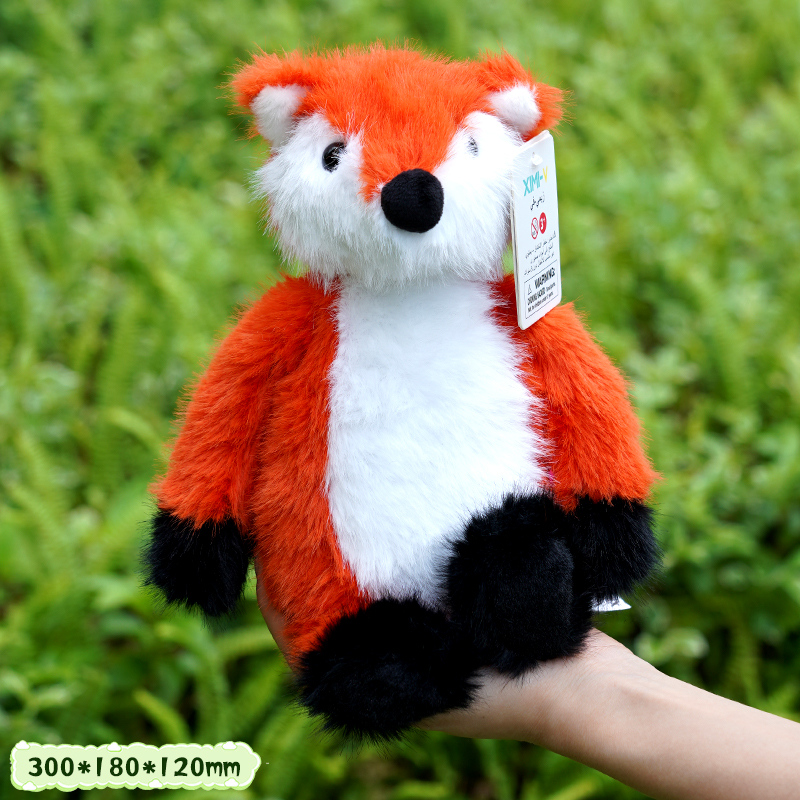 دمية ثعلب جالس ناعم حجم صغير ٣٠ سم