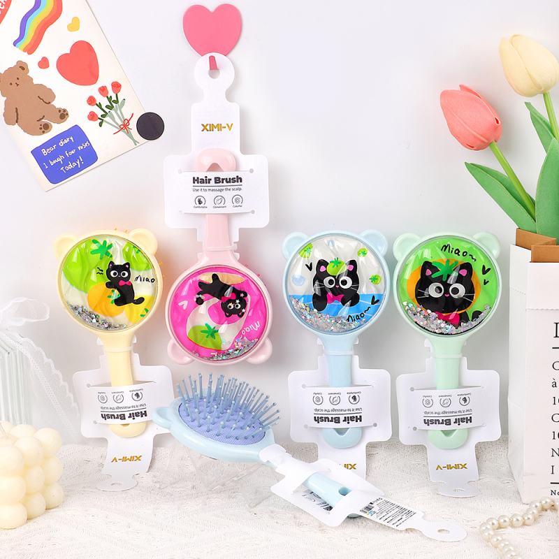 فرشاة شعر هوائية جليتر رأس دب قط كول كات