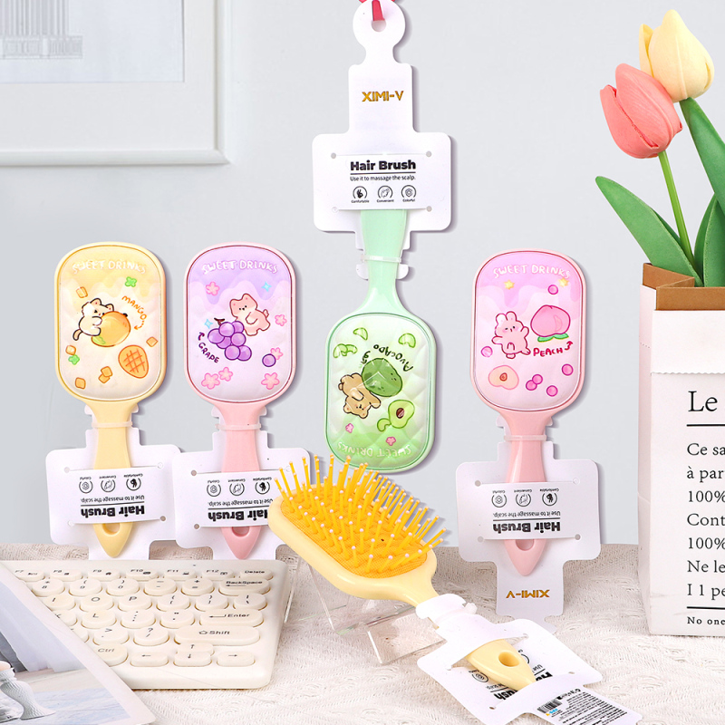 فرشاة شعر مستطيلة مضغوطة سلسلة مشروب الفاكهة الحلو