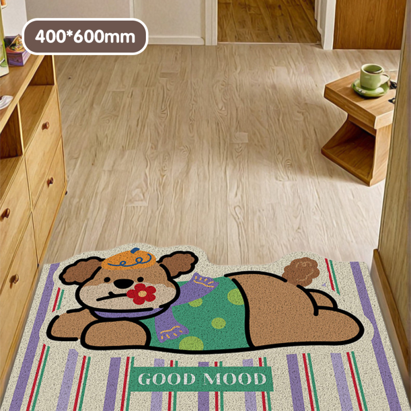 سجادة حريرية بجرو مستلقي (بني)