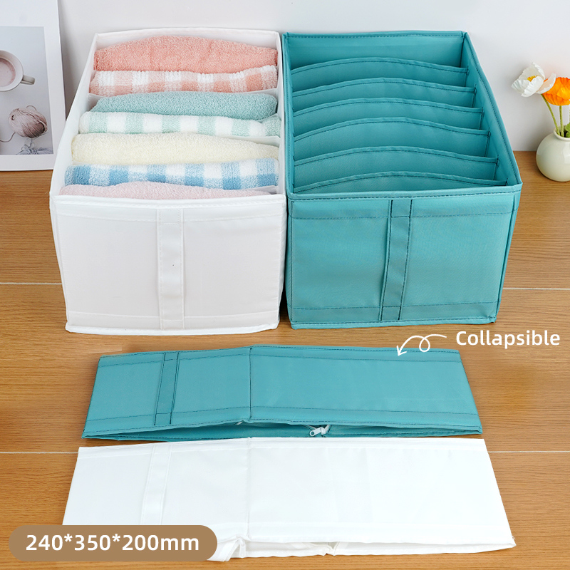 صندوق تخزين قماشي قابل للطي بـ 7 أقسام
