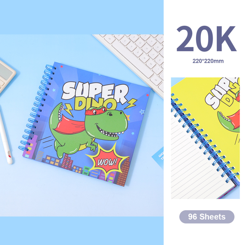 دفتر حلزوني مبطن ستريت تي ريكس 20K عدد 96 ورقة (أزرق)