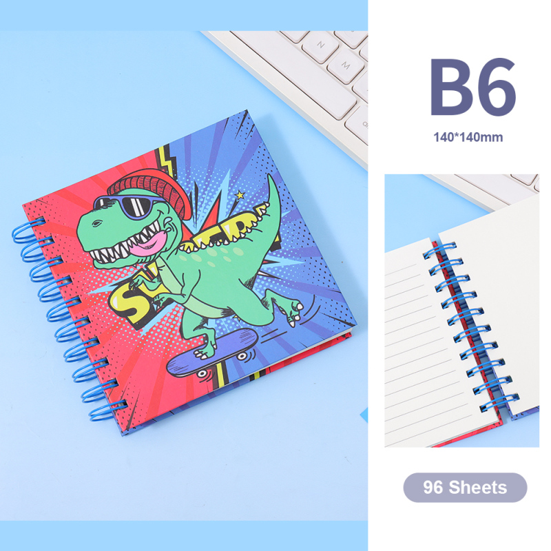 دفتر حلزوني ستريت تي ريكس بأوراق متنوعة B6 عدد 96 ورقة (أزرق)