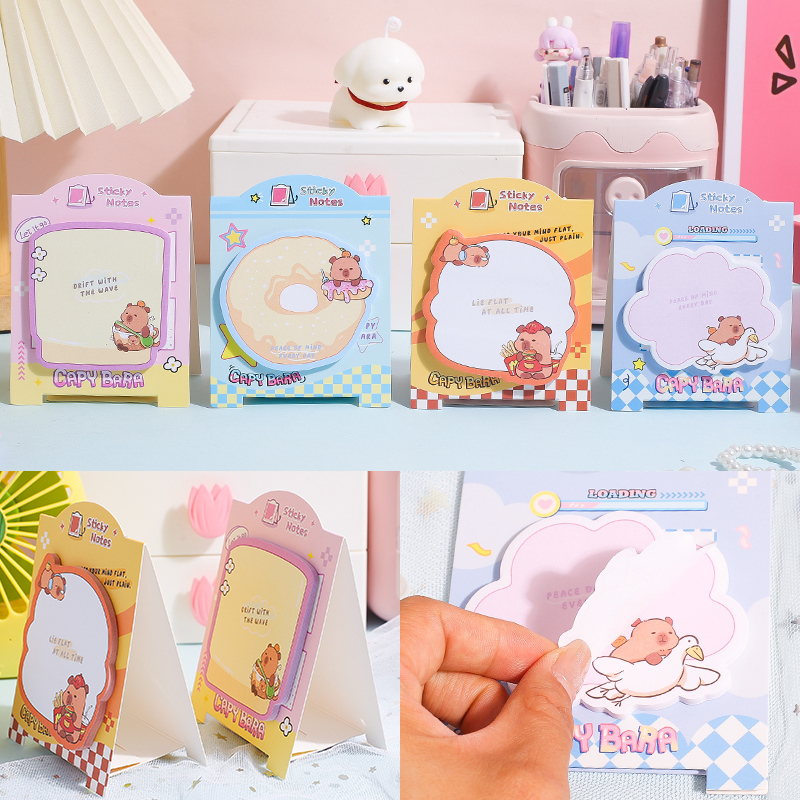 ملاحظات لاصقة ثلاثية الأبعاد سلسلة الكابيبارا الملونة 30 ورقة