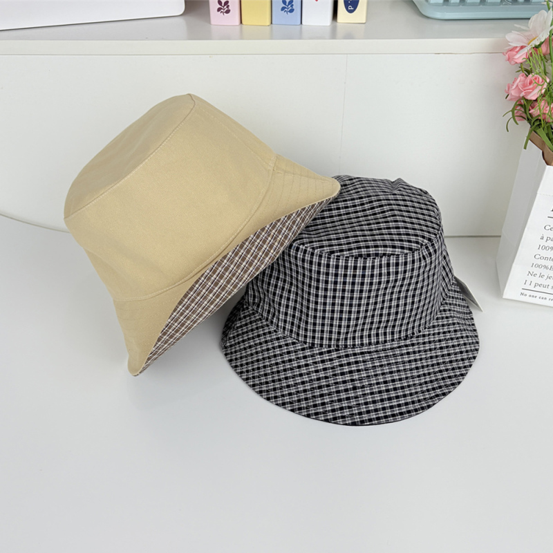 قبعة صياد مربعة كلاسيكية مزدوجة الوجه