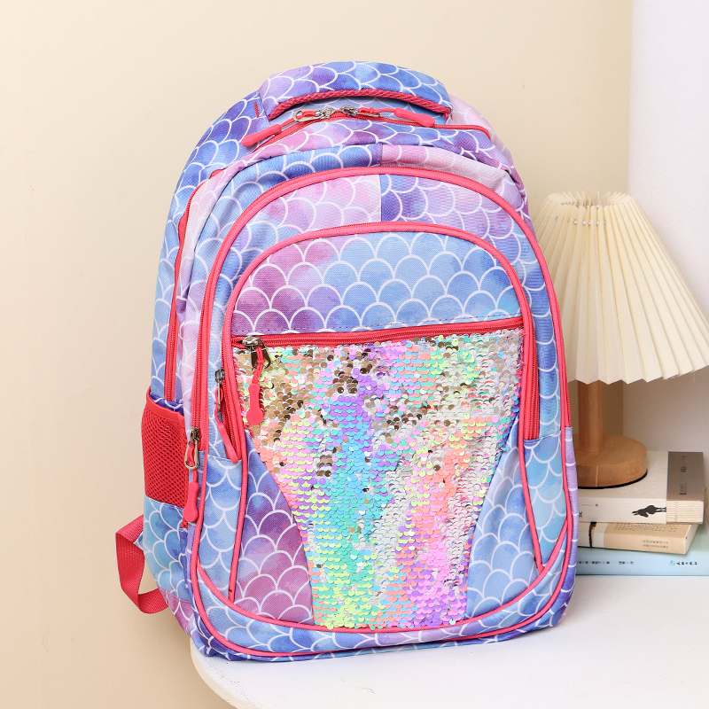 حقيبة ظهر حورية البحر البراقة لون أرجواني