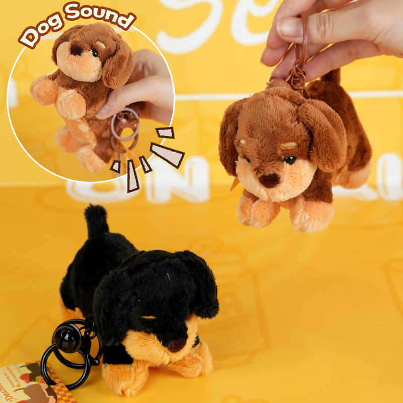 ميدالية دمية كلب داشهند - بصوت الكلب