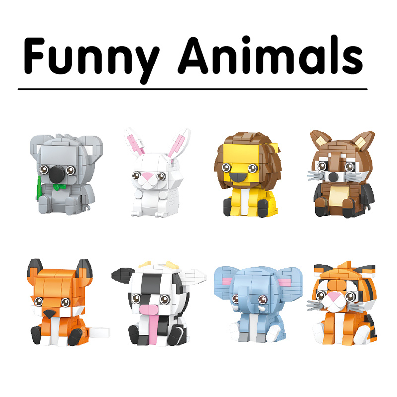 مكعبات تركيب الحيوانات الممتعة