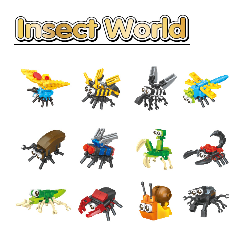 مكعبات تركيب الحشرات الممتعة