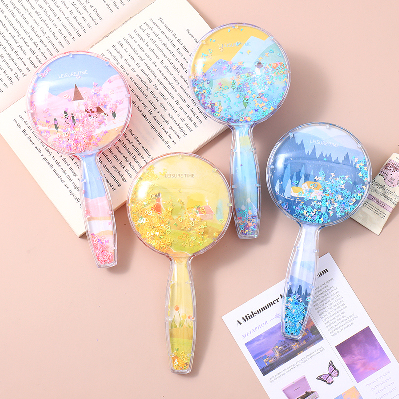 فرشاة شعر هوائية دائرية جليتر مناظر الحب