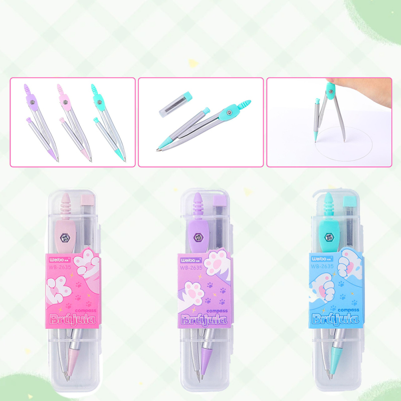 مجموعة بوصلة قلم ميكانيكي بشكل مخلب القطة