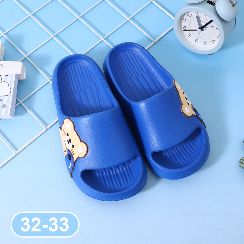 شبشب أطفال مريح على شكل دب 32-33 (أزرق)